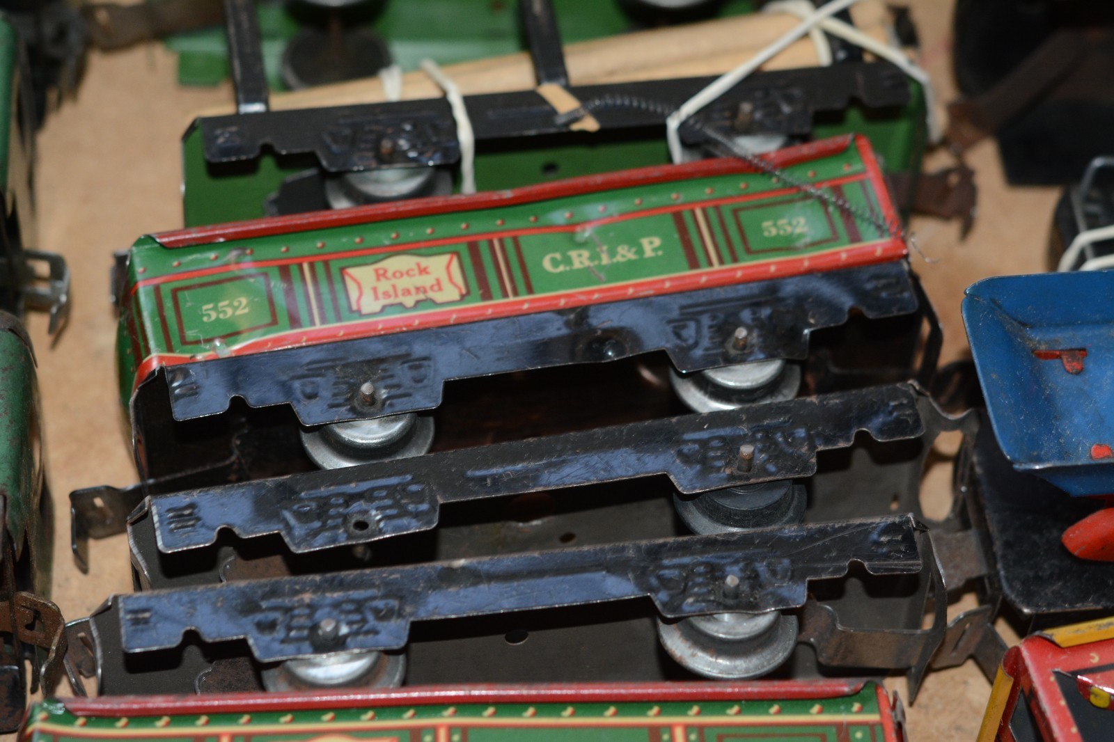 Railroad Model Trains. Lot of Vintage Pre-war Train Equipment