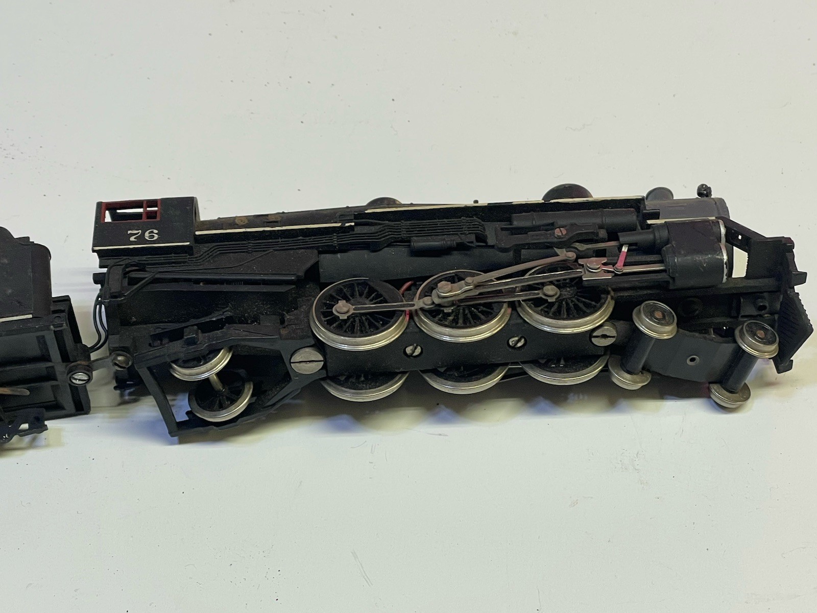 Vtg FIRECLAY AND CLEAR CREEK HO Steam Locomotive 76 Yugoslavia *FOR PARTS AS IS*