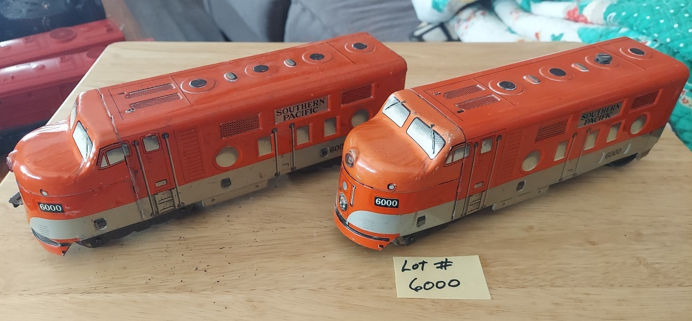 Marx Train 6000 Southern Pacific Diesel Locomotive metal Lot #6000