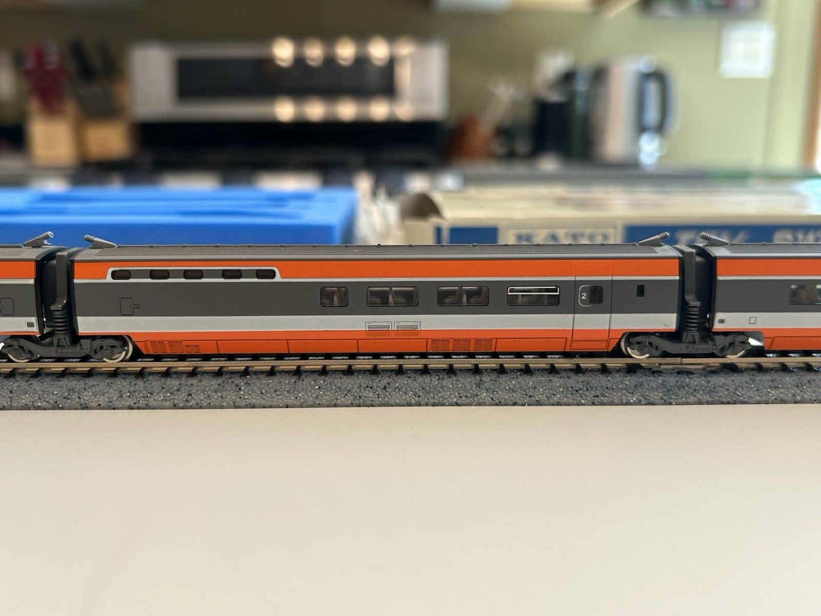 KATO French Railroad TGV S14701 N Scale Bullet Train Japan Used – Very Rare