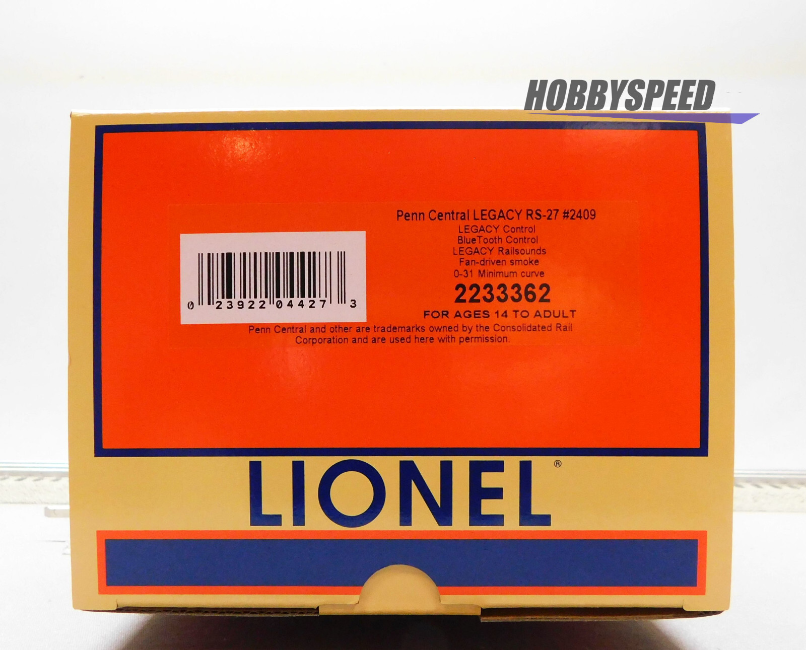 LIONEL PC LEGACY RS-27 DIESEL LOCOMOTIVE ENGINE #2409 O GAUGE train 2233362 NEW
