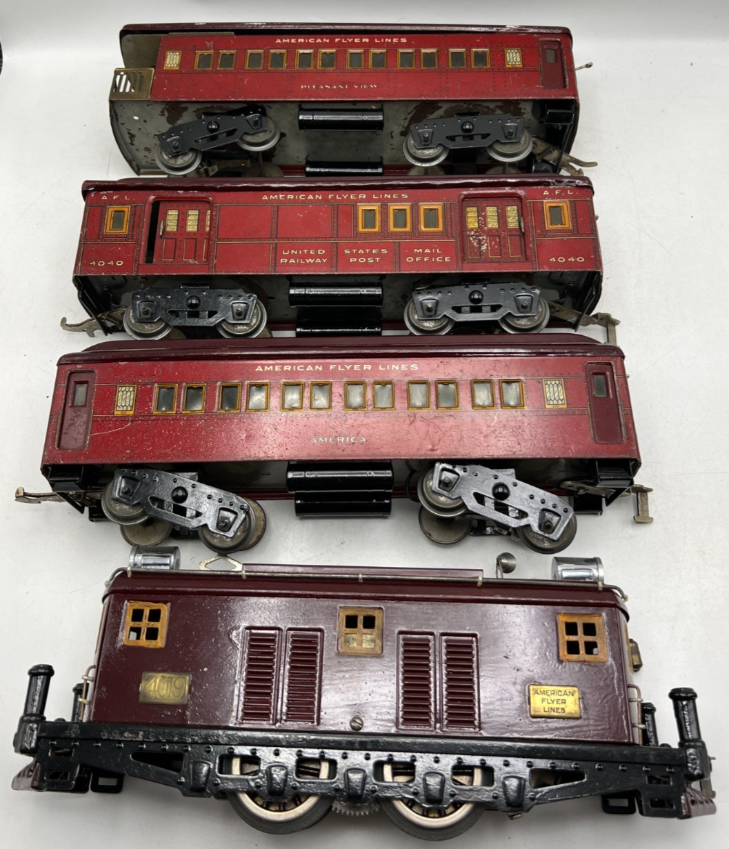 American Flyer Lines Standard 4019 Boxcab Electric Engine Passenger *Repainted*