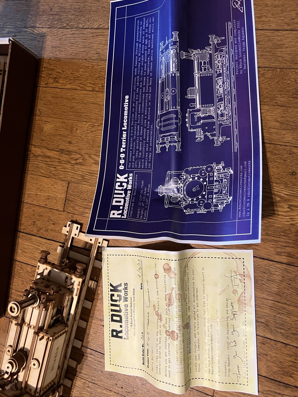 R. Duck Locomotive Works 0-6-0 Terrier Locomotive Kit FULLY BUILT