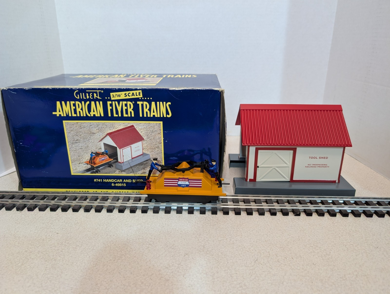 American Flyer 6-49815 #741 Handcar & Shed ~READ DESCRIPTION~