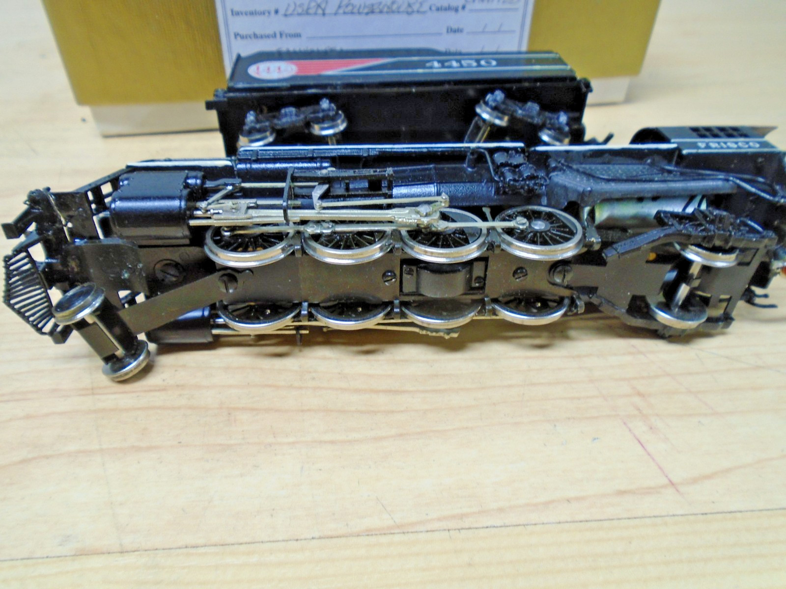 Samhongsa Korea Brass HO FRISCO Fast Freight Loco 2-8-2 & Coal Tnder Runs/Lights