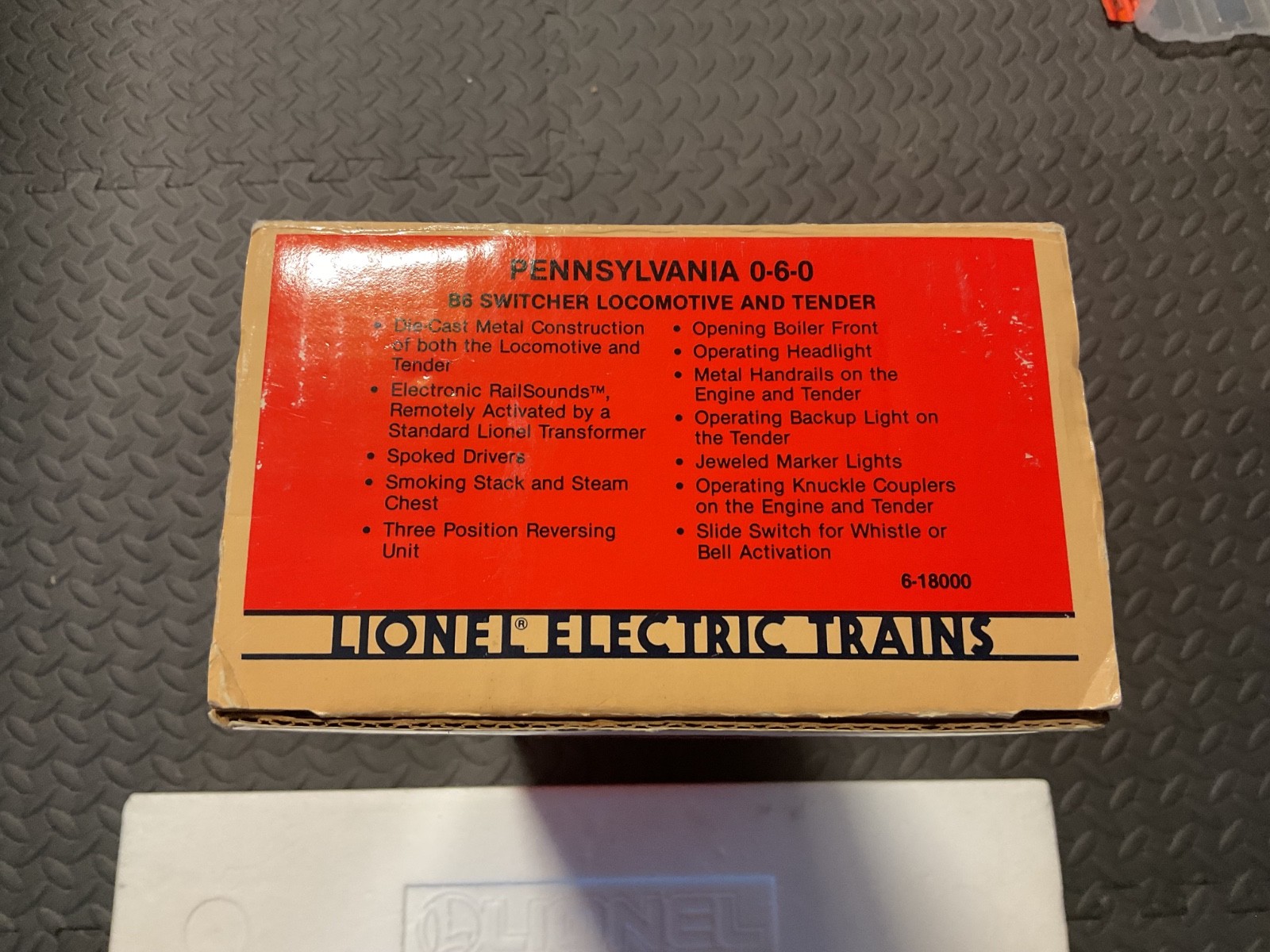 Lionel O Gauge 6-18000 Pennsylvania 0-6-0 Steam Train Engine !BOX ONLY! 🚂