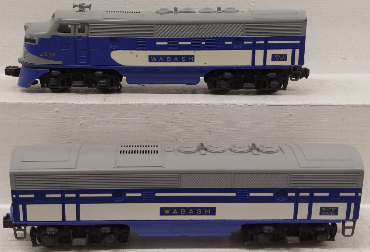 Lionel 2240 Vintage O Wabash F3 AB Diesel Locomotive Set