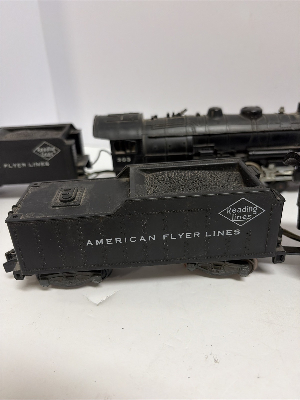 American Flyer 307 & #303 Reading Lines Steam Locomotive &Tenders Tested
