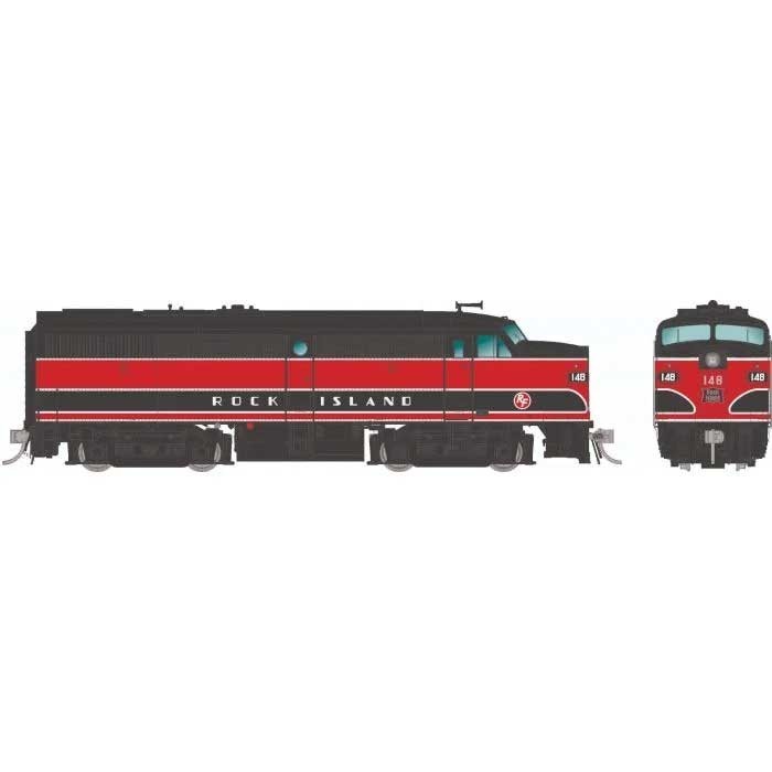 Rapido 37571 HO Alco FA1 – Sound and DCC Rock Island #154 (black, red)