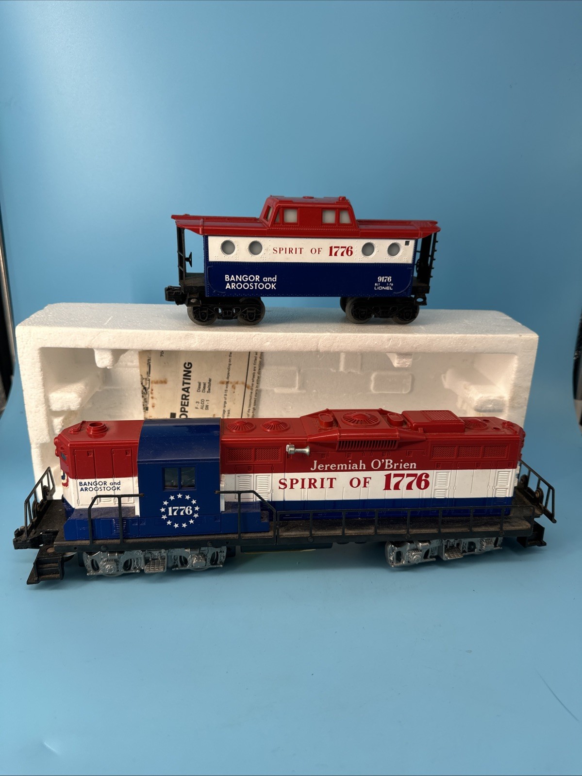 Vtg Lionel 6-8665 GP-9 Bangor Aroostook Diesel Locomotive Caboose No Box