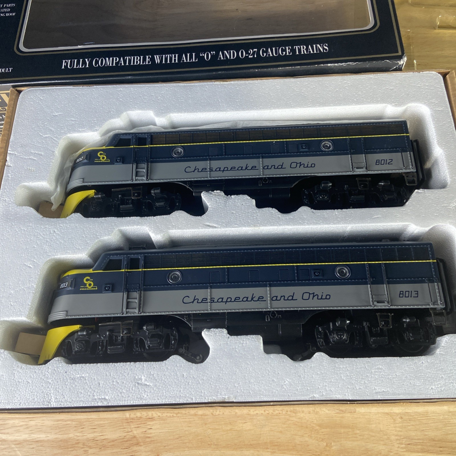 K-Line Chesapeake & Ohio F7 Diesel A-A 8012/8013 Set Dual Powered K2500