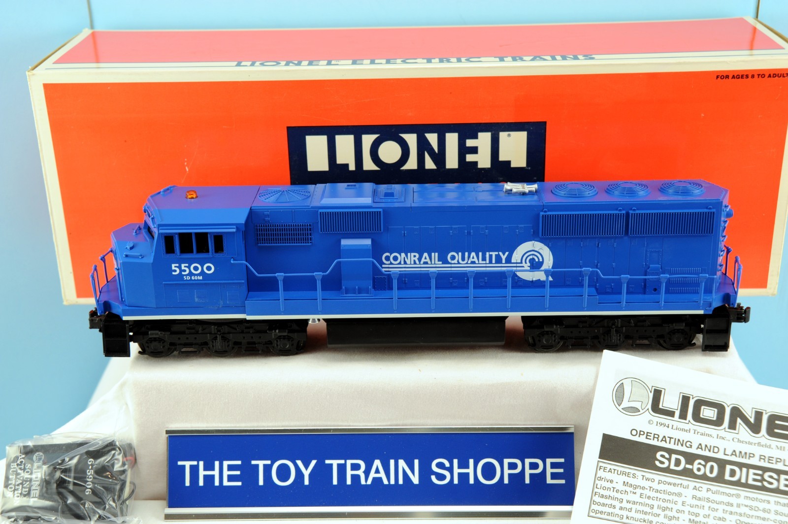 LIONEL 18216 CONRAIL SD-60M DIESEL ENGINE W RAILSOUNDS. TESTED. NEW IN BOX.