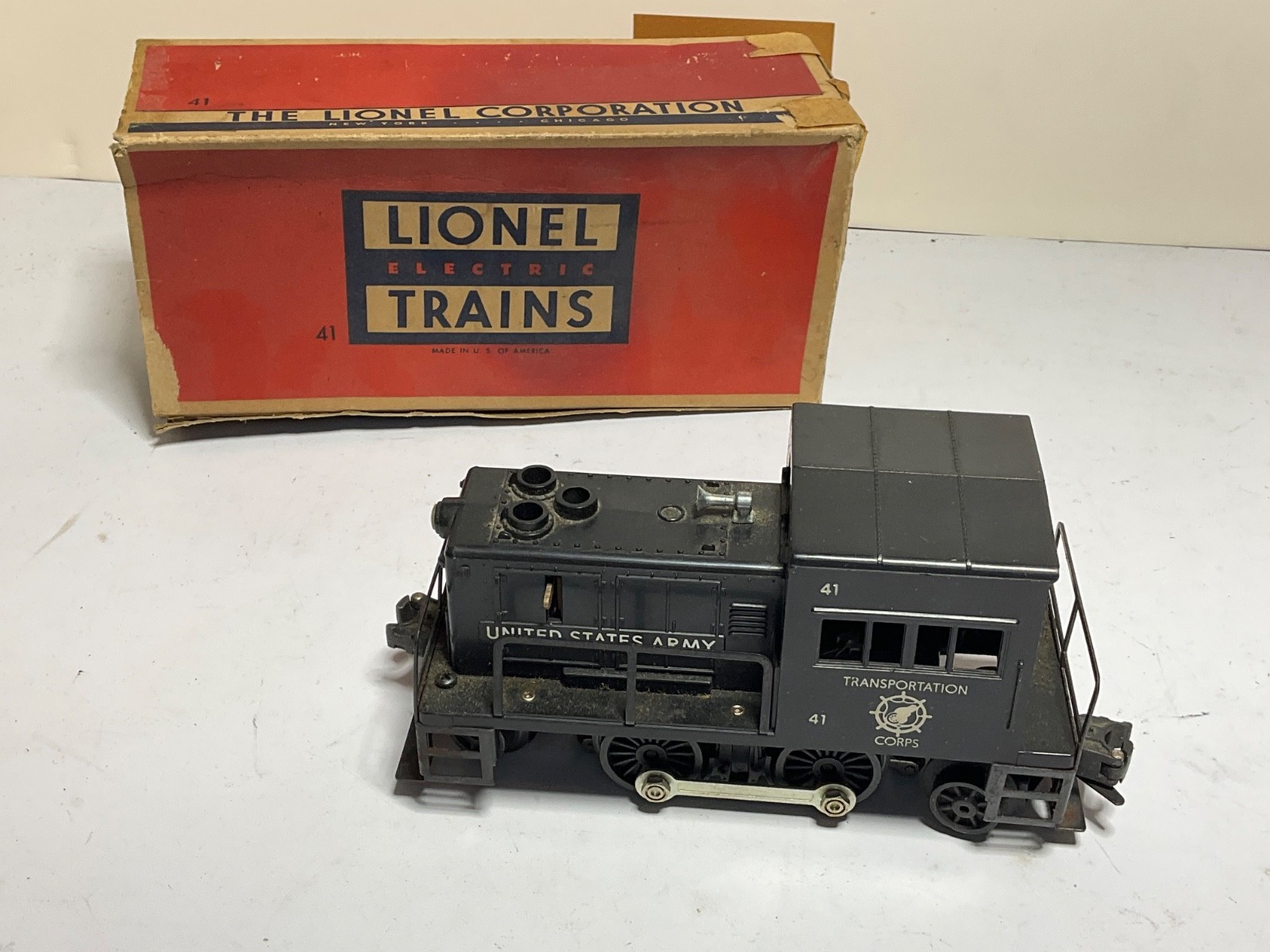 Lionel No. 41 United States Army Gas Turbine Switcher Motorized Unit, Boxed