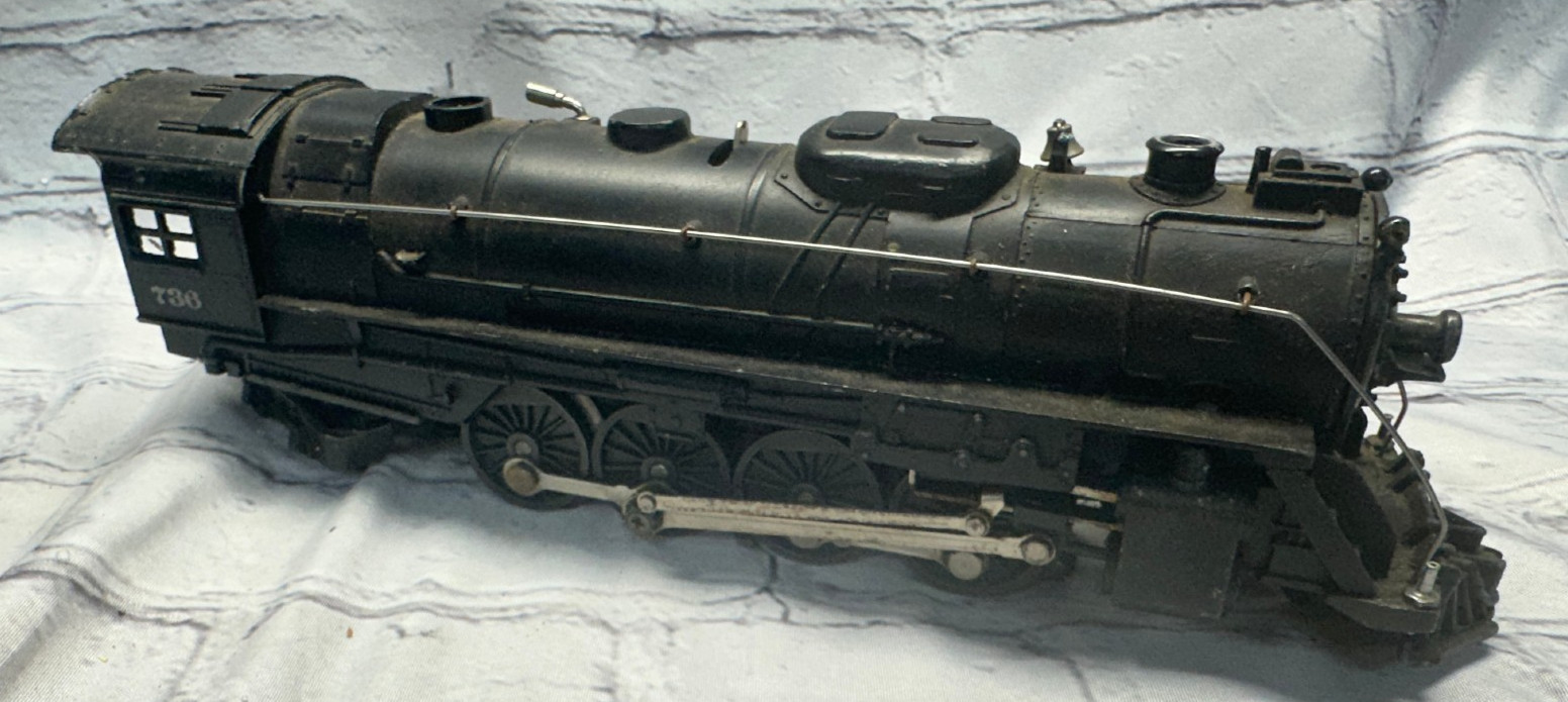Vintag Lionel 736 Berkshire 2-8-4 Steam Locomotive Postwar O Gauge Black DieCast