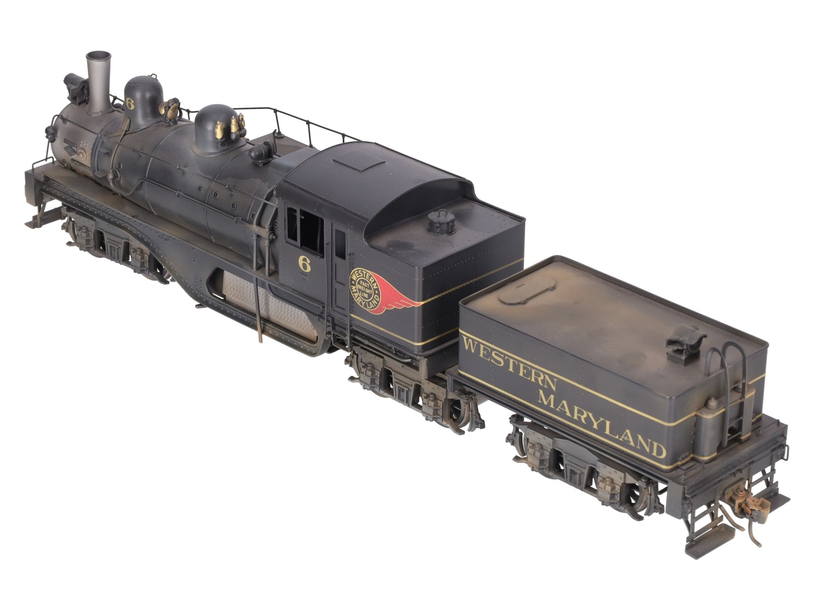 Westside Model Co. O Brass WM Shay Steam Engine & Tender #6 (2-Rail) – Painted