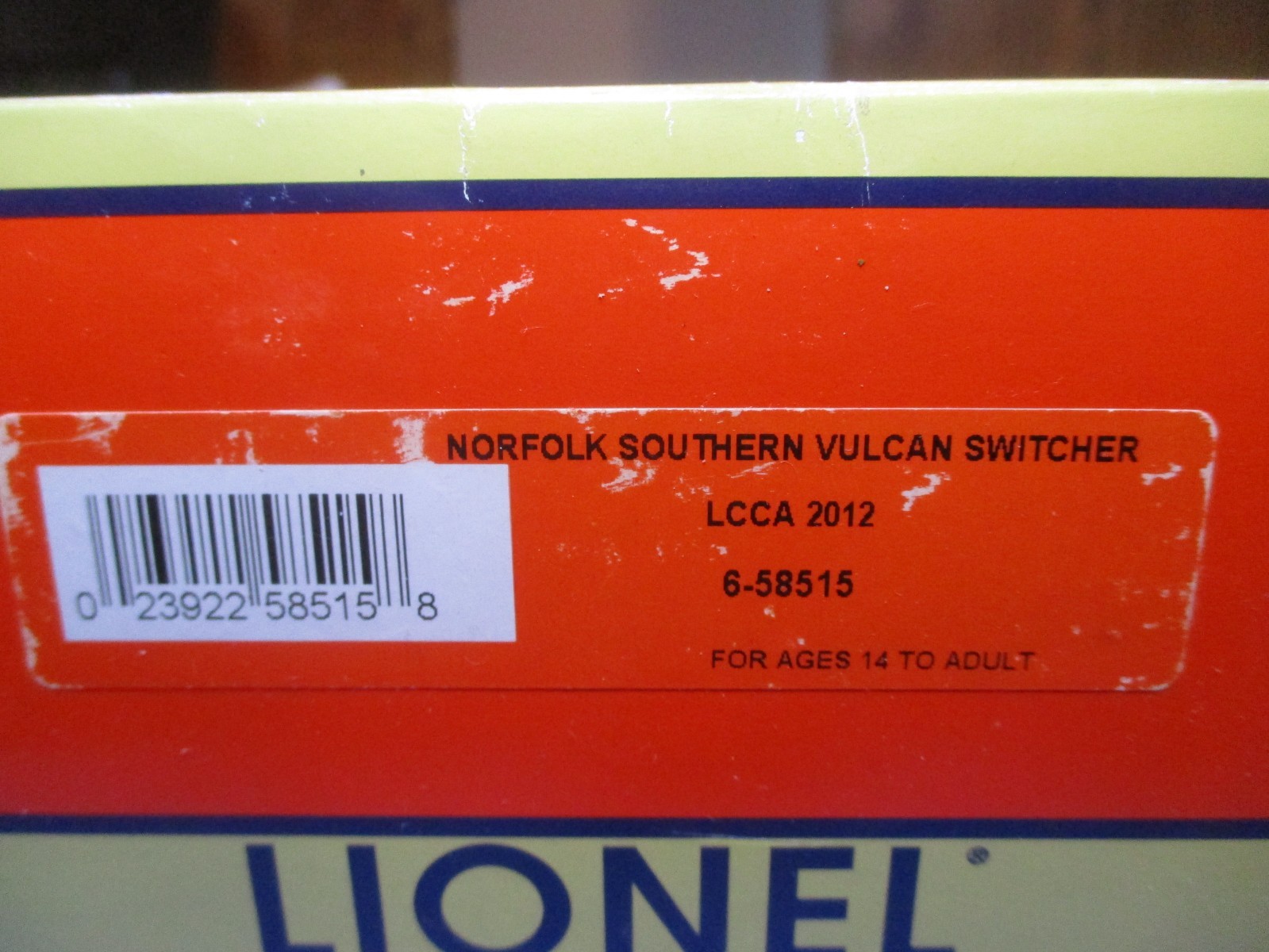 Lionel 6-58515 Norfolk Southern Vulcan Switcher #42 Black LCCA 2012 Tested Great