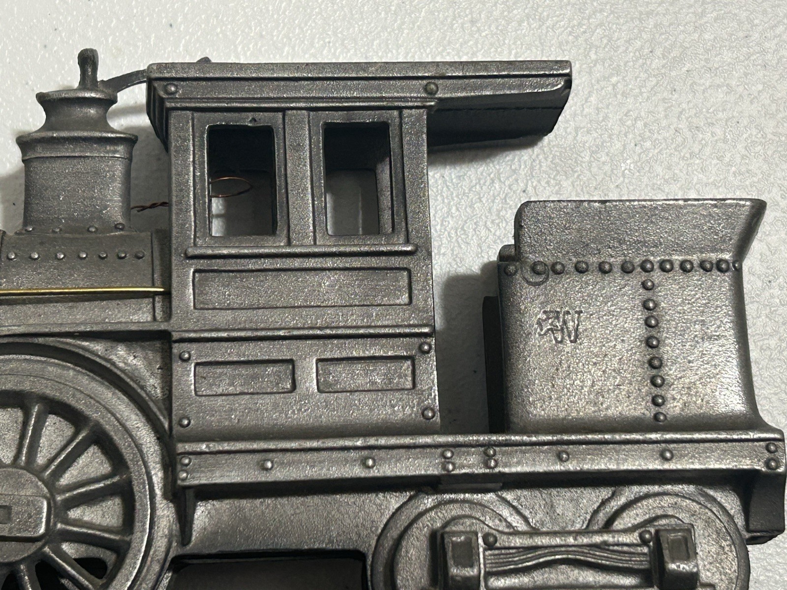 Vintage Railroad Train Locomotive Mailbox Topper Cast Metal Collector Item 16×8″