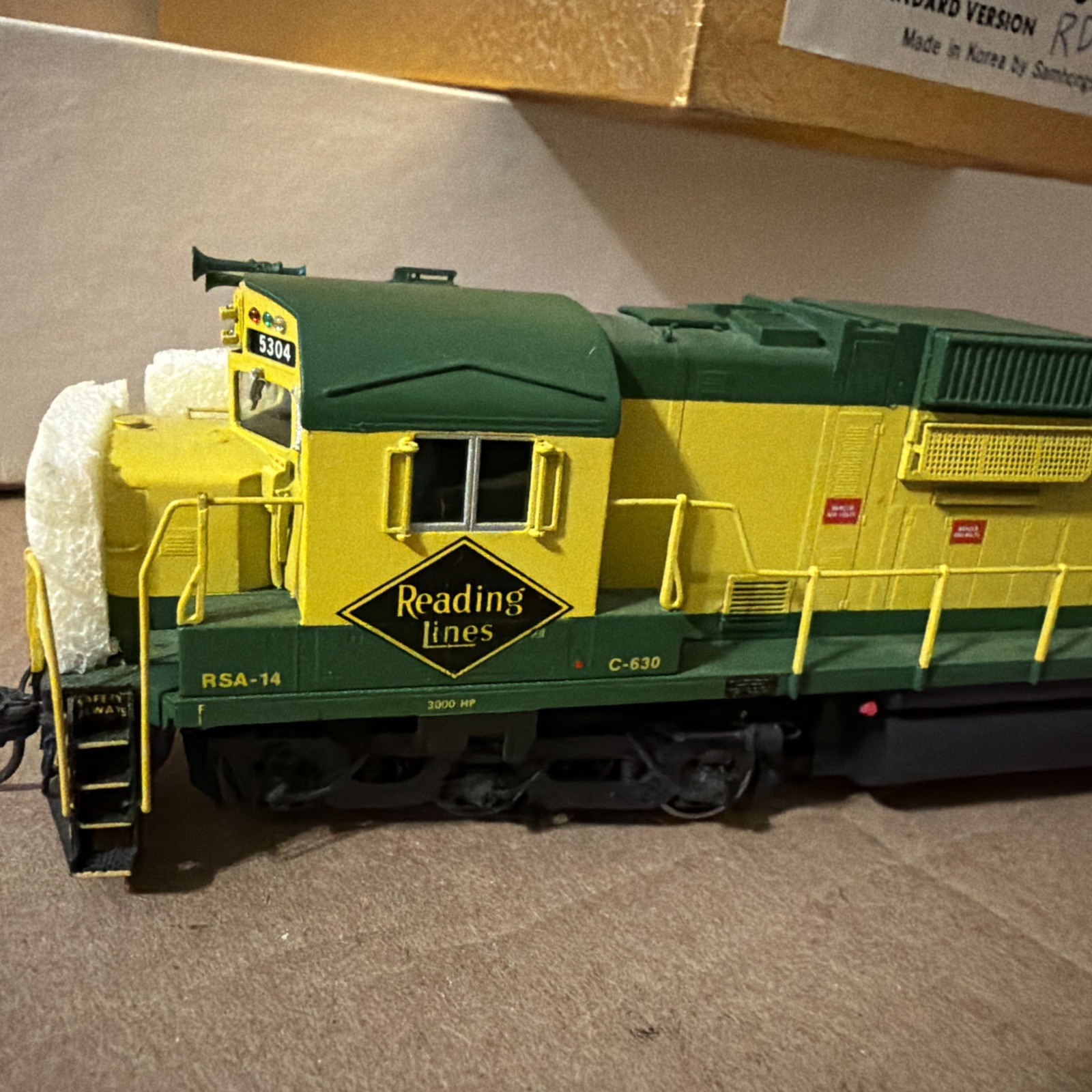 ORIENTAL LIMITED HO Brass ALCO C-630 3000HP Reading Lines #5304
