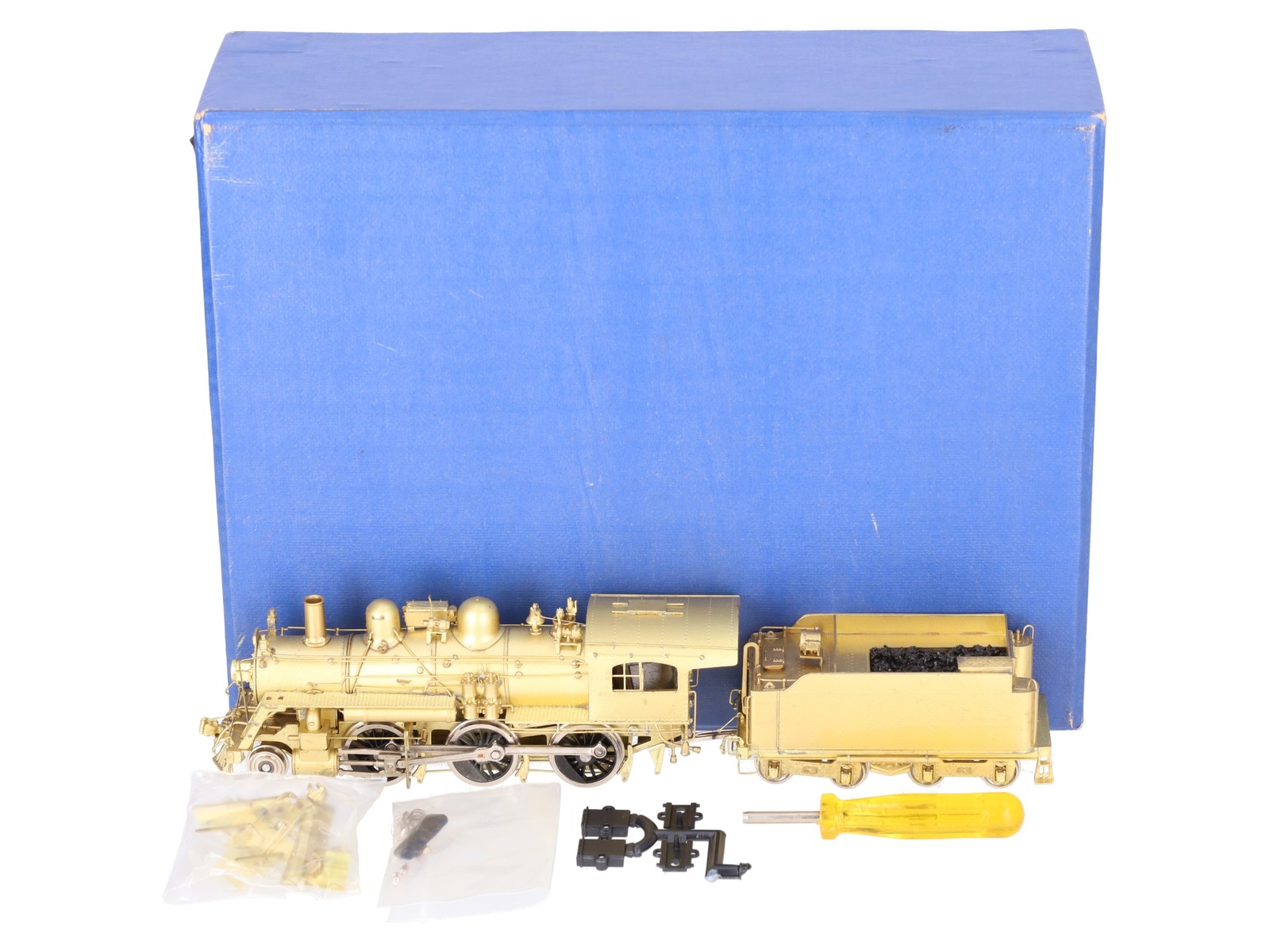 Pacific Fast Mail HO BRASS B&M B-15 2-6-0 Steam Locomotive & Tender -Unpainted