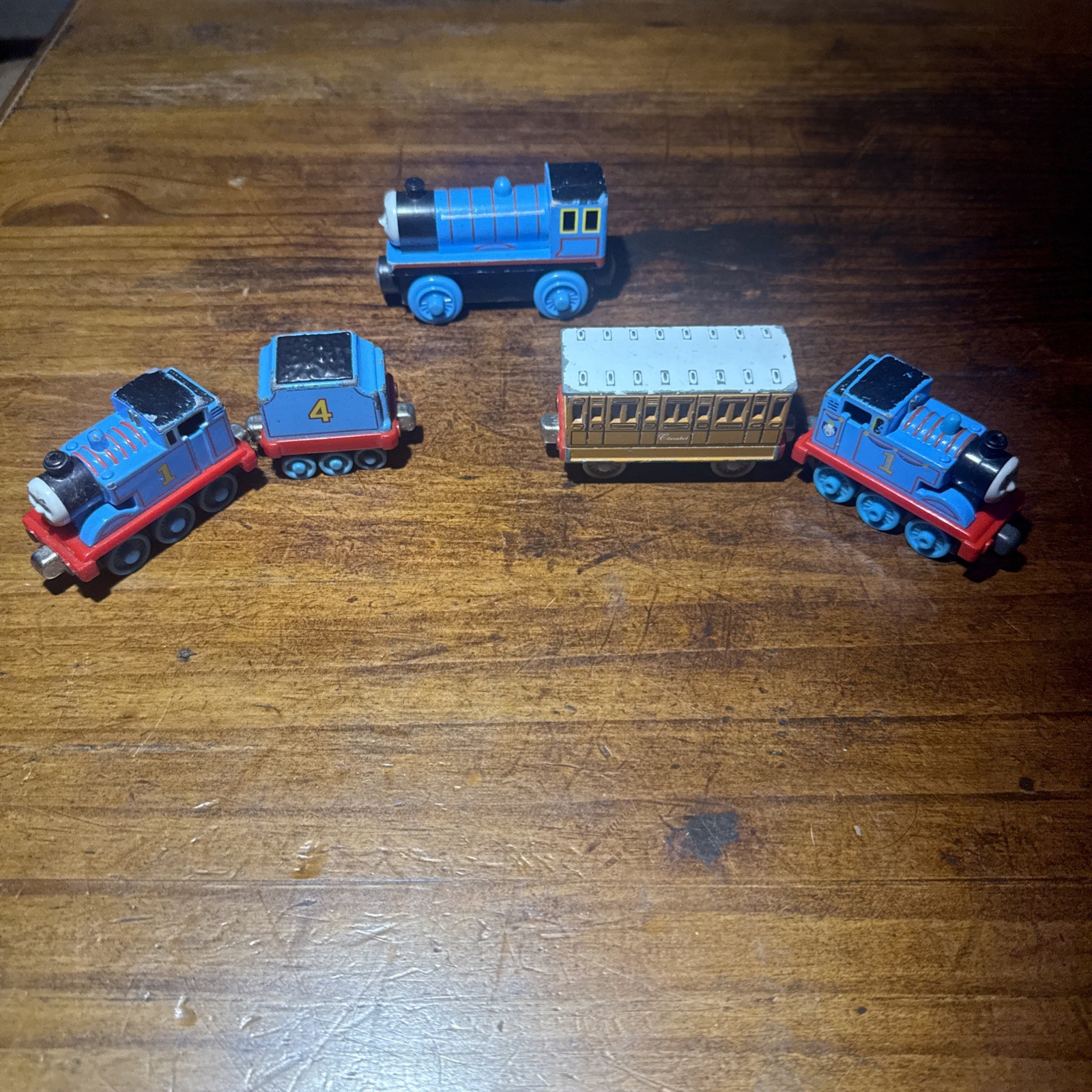 Thomas The Tank Engine Diacast Set Plus Wooden Edward Thomas Clarabel