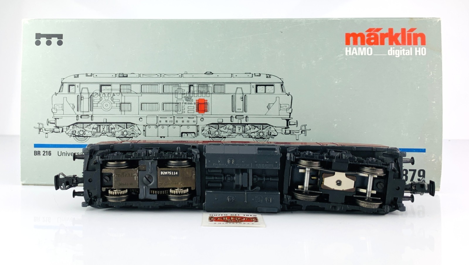CS620 MARKLIN H0 3879 HAMO – DIESEL LOCOMOTIVE DB BR 216 005-9 – ANALOG DC