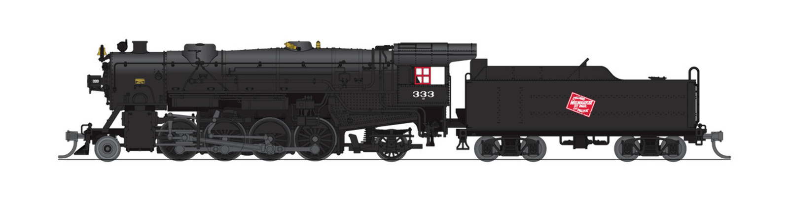 Broadway Limited 7837 N Scale MILW USRA Heavy Mikado Steam Locomotive #378