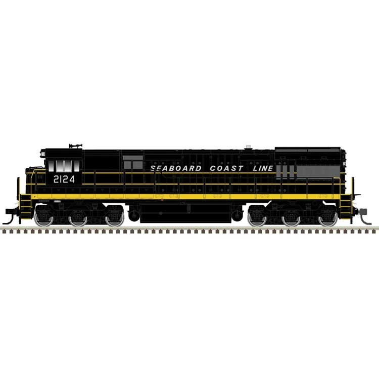 ATLAS 10003925 HO SEABOARD COASTLINE U30C GOLD ESU LOKSOUND DCC RD NO. 2124