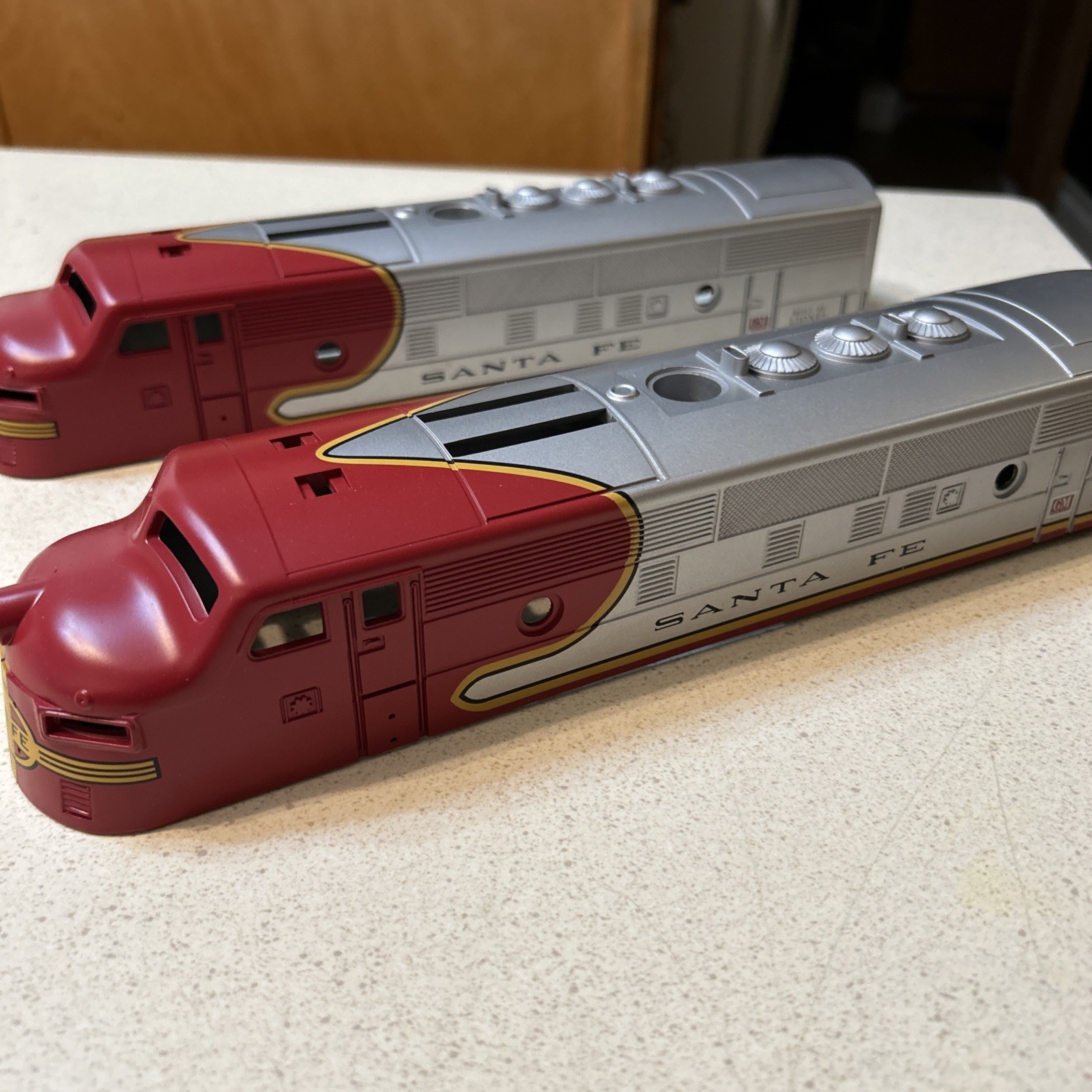 2 Lionel Santa Fe F-3 Diesel O Gauge Shell Only Red And Silver LLC New Nice
