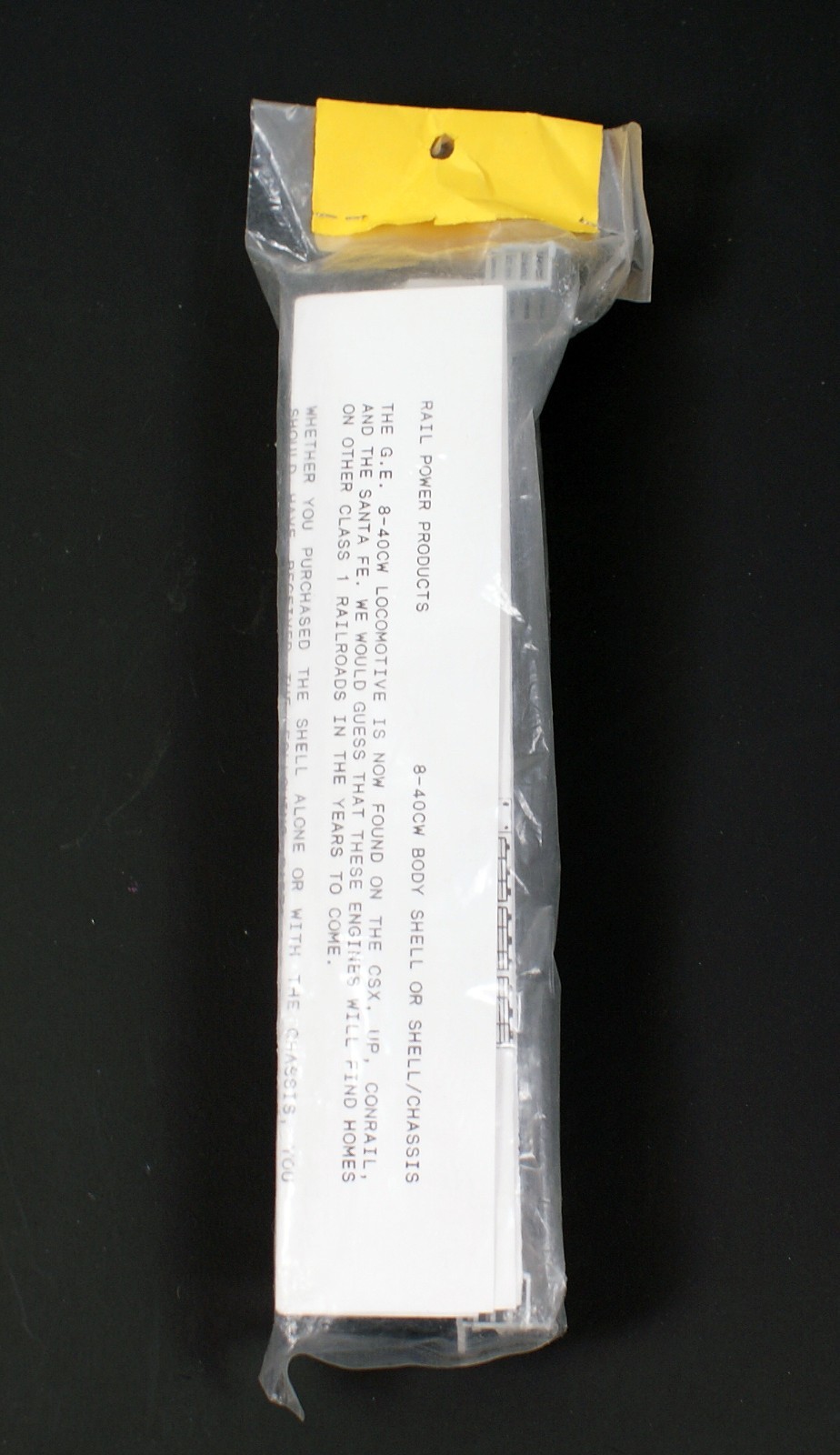 Rail Power Products Dash 8-40CW Undecorated Shell with Instructions, Sealed, NOS