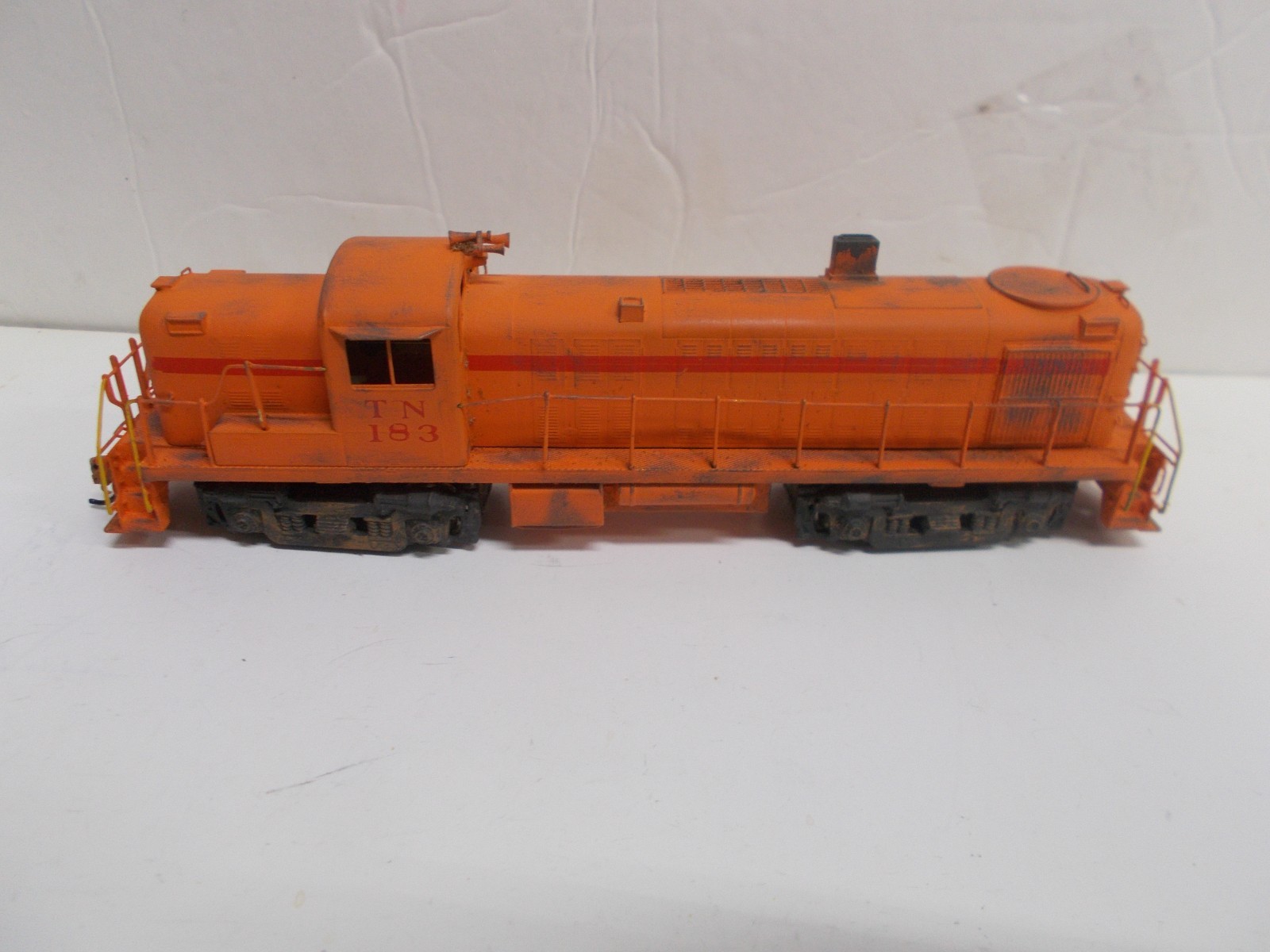ALCO # D-123 ~BRASS~WEATHERED TN RS-3 LOCOMOTIVE # 183 ~RUNS GOOD~READ~HO SCALE