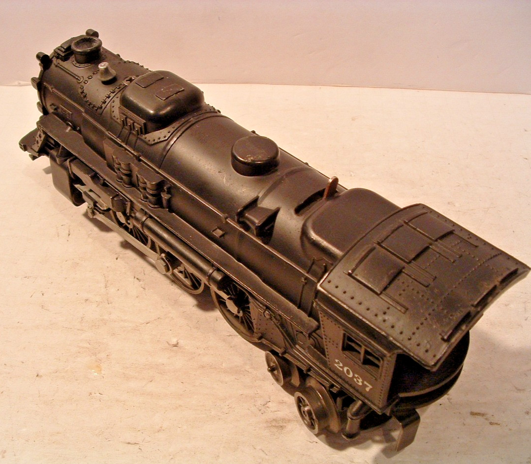 ORIGINAL LIONEL POSTWAR #2037 STEAM LOCOMOTIVE W/6026W TENDER – OBXS & INST -EXC
