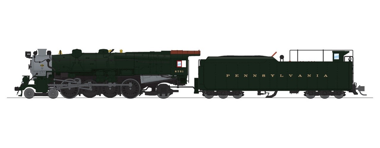 Broadway Limited 8493 N Scale Pennsylvania Railroad Steam 4-8-2 6712 (Analog DC)