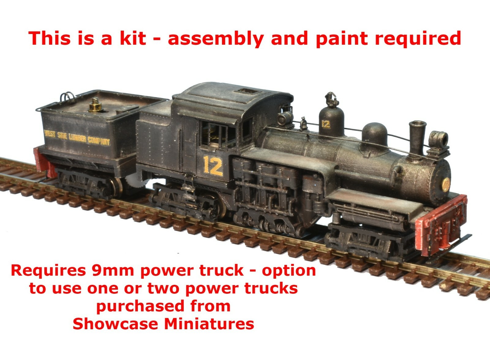 N Scale Class C Shay Locomotive Shell Kit by Showcase Miniatures (5016)