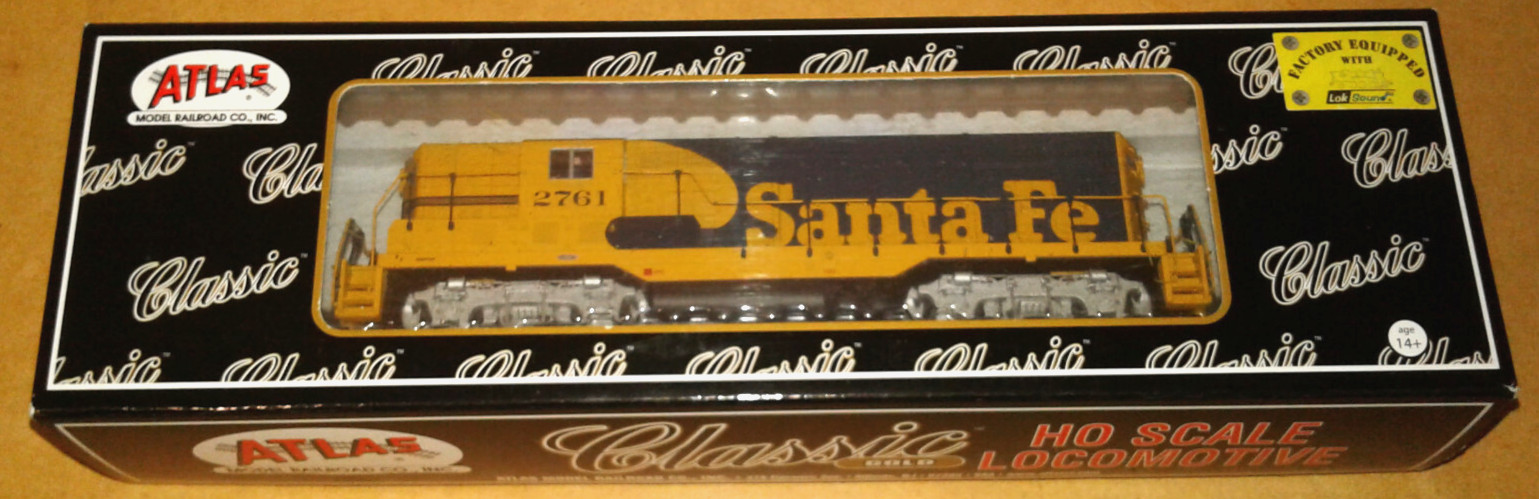 HO SCALE ATLAS CLASSIC GOLD EMD GP7 SANTA FE ATSF #2761 10002034 DCC & SOUND