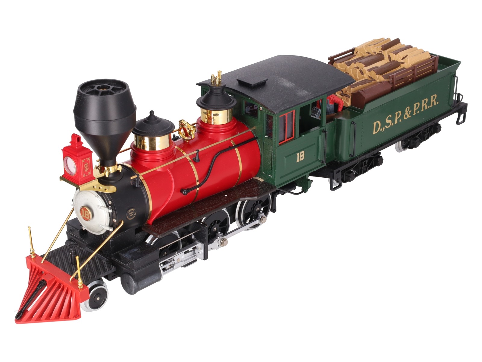 LGB 2018D G Scale DSP&PRR 2-6-0 Mogul Steam Locomotive & Tender #18 LN/Box
