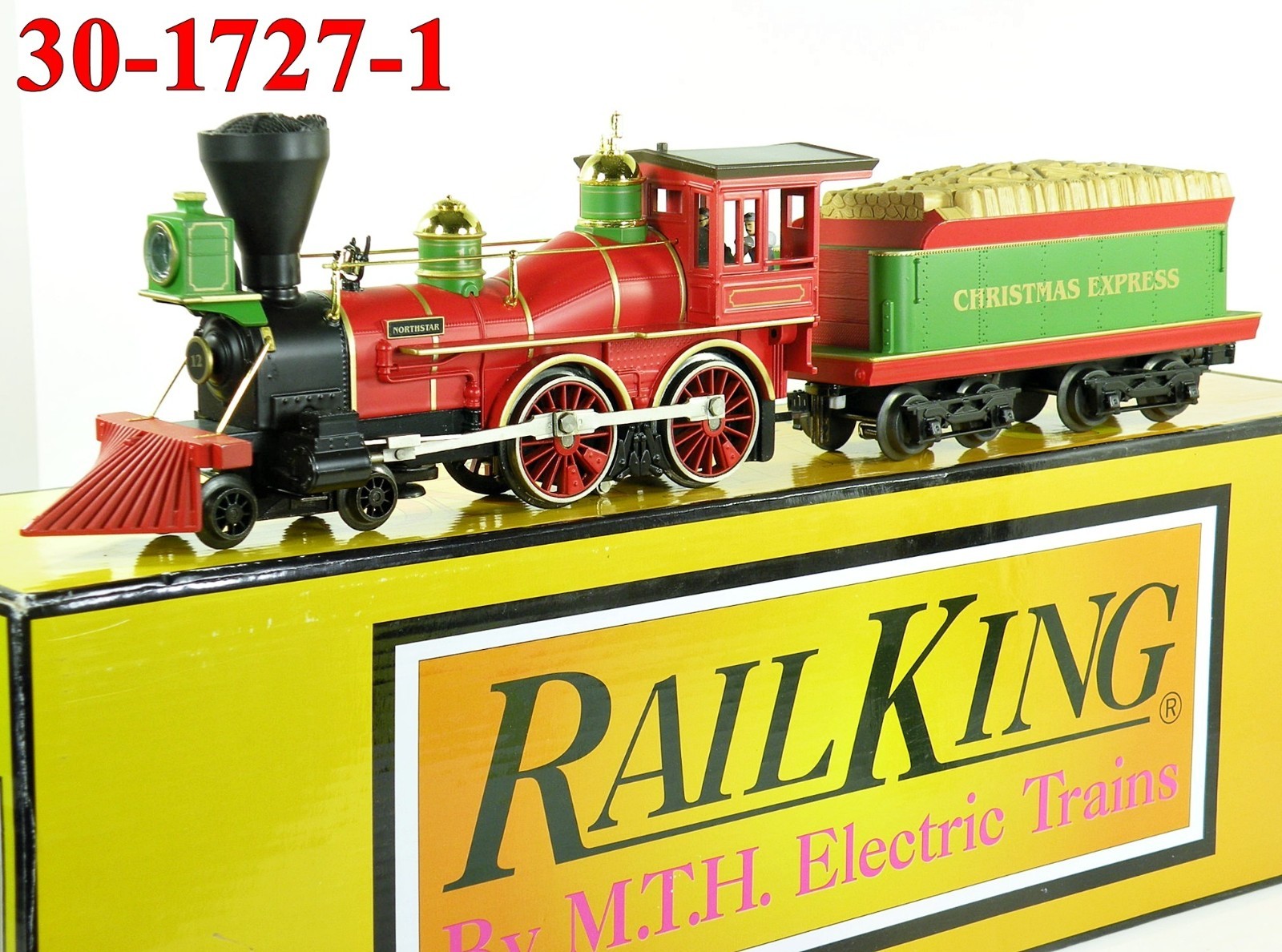 MTH 30-1727-1 Christmas Express 4-4-0 General w/ ProtoSound 3.0 LN