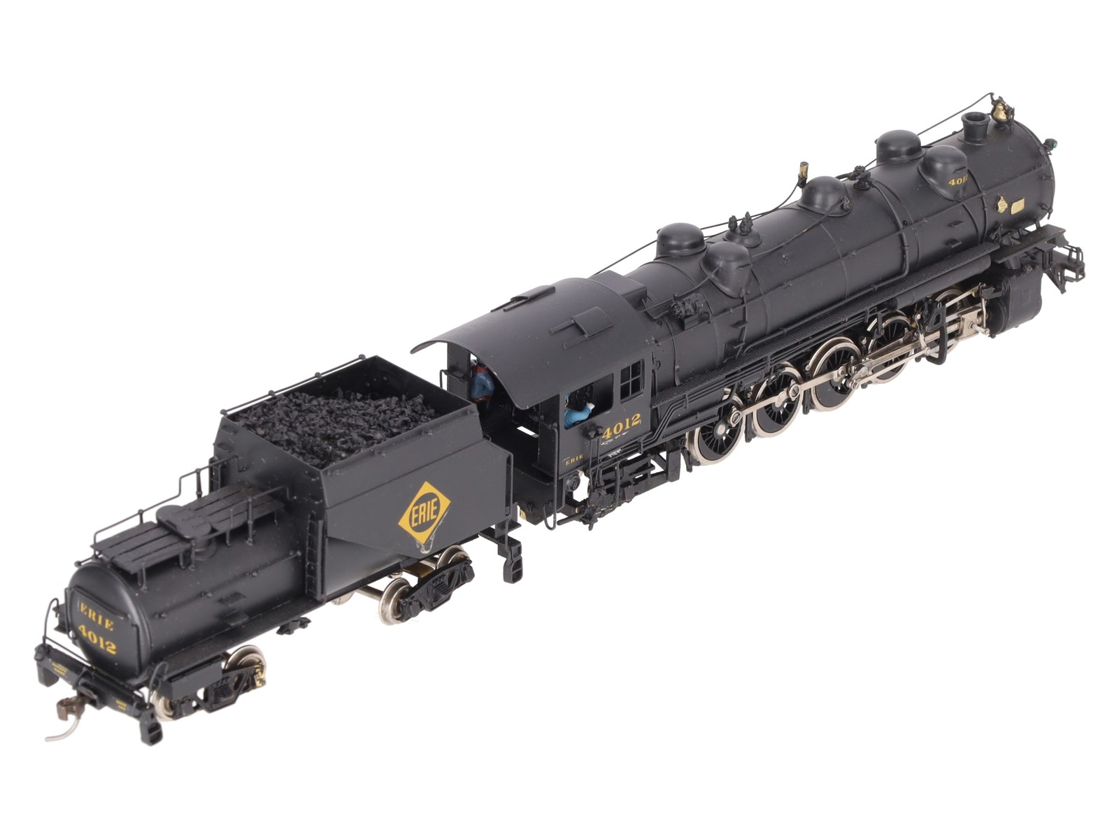 Alco Models S-124 HO Scale Brass Erie R-1 2-10-2 Steam Locomotive & Tender EX