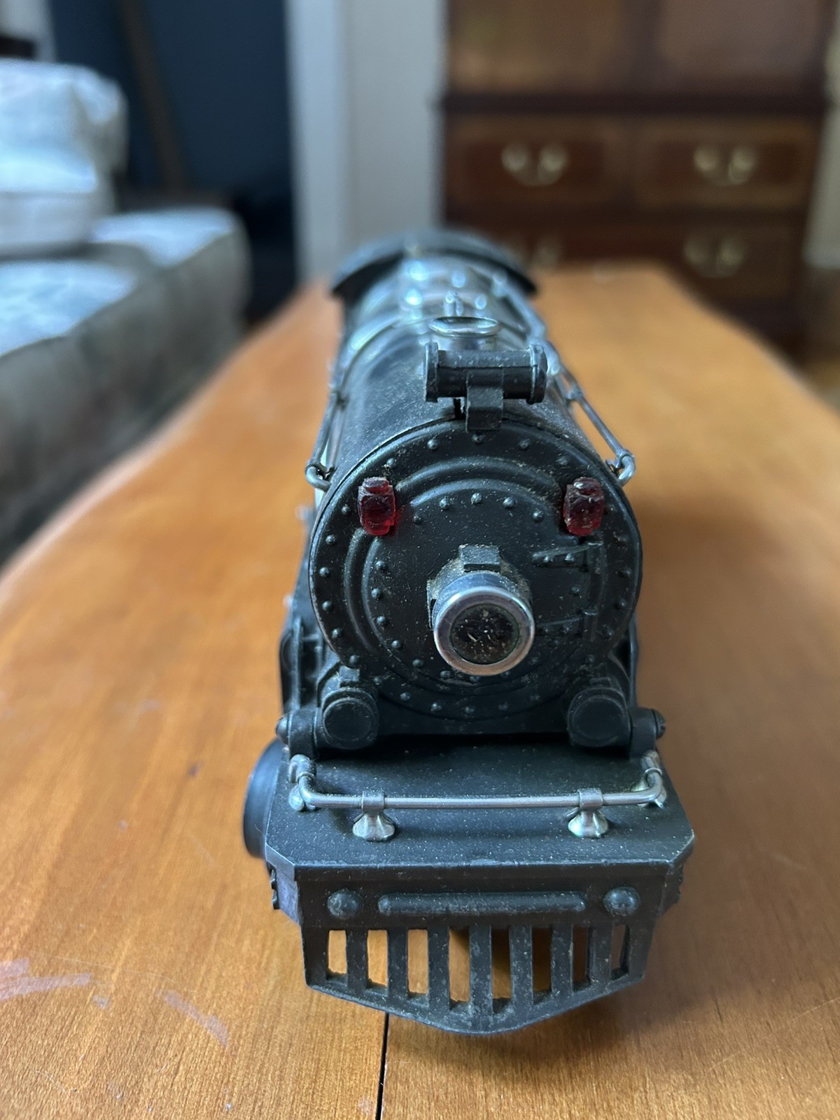 Lionel Prewar 249E 2-4-2 Steam Locomotive w/ 265W Whistle Tender Gunmetal (1937)
