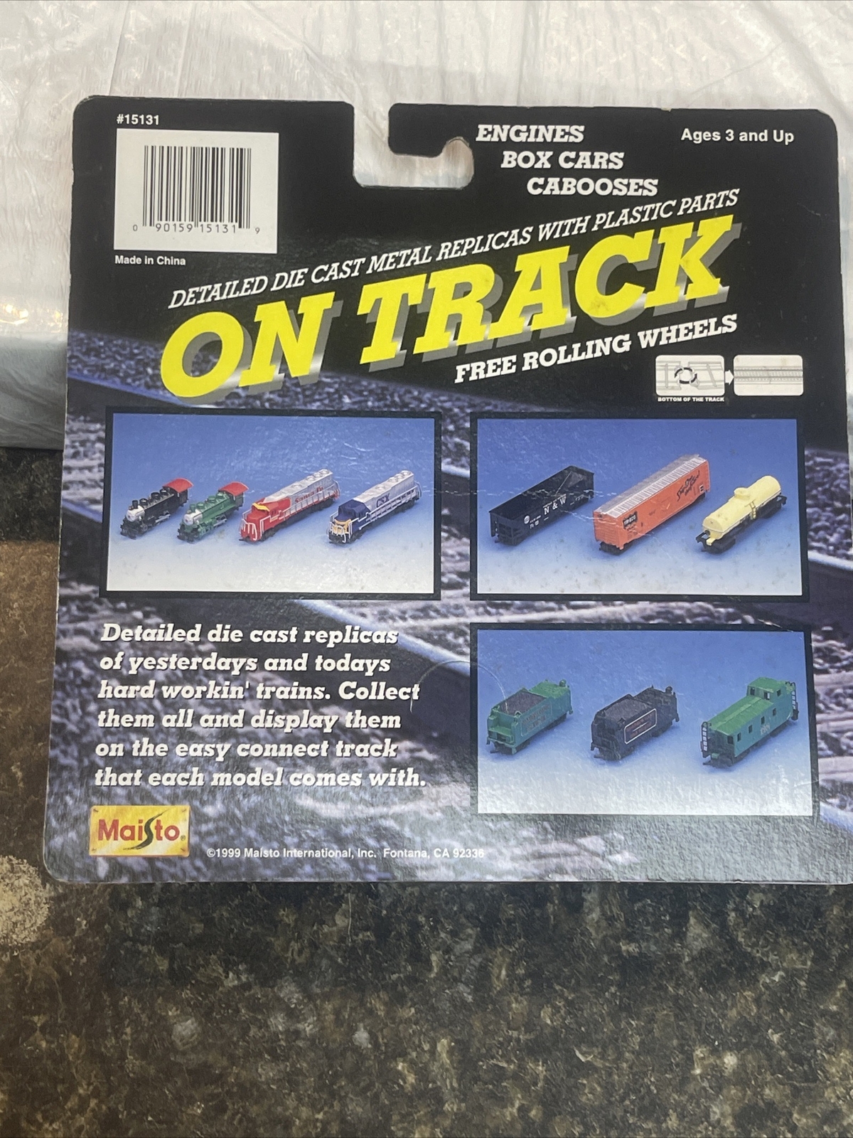 Vintage Maisto On Track 98 Caboose Die Cast Metal Replicas Train Caboose W/Bonus