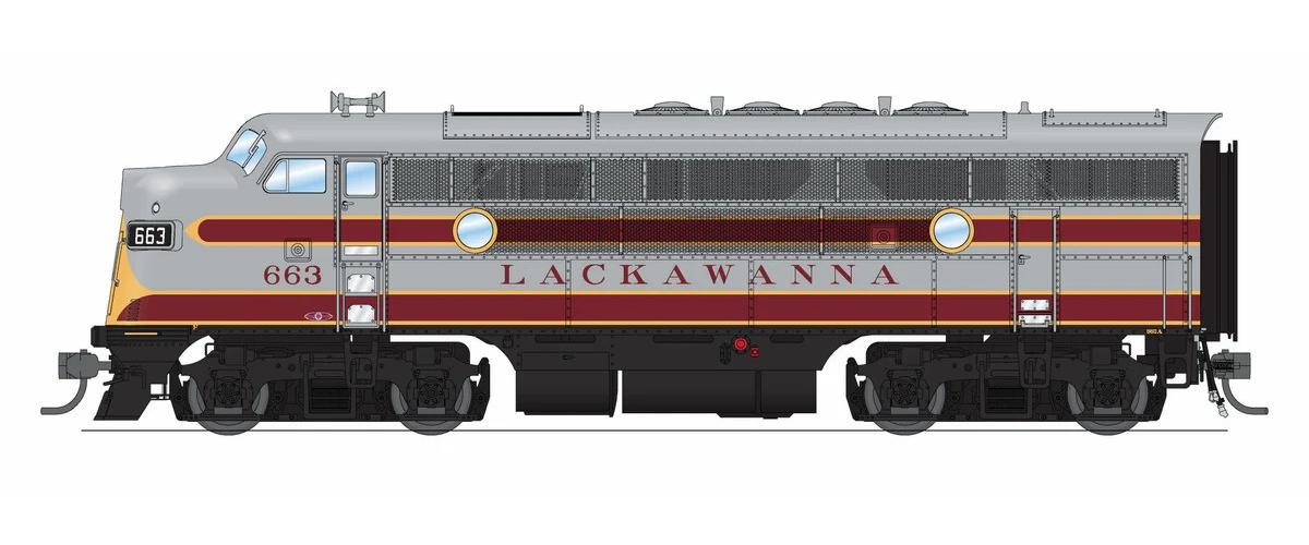Broadway Limited ~ HO Scale ~ EMD F3A ~ Lackawanna DLW #664 ~ DCC Sound ~ 9663