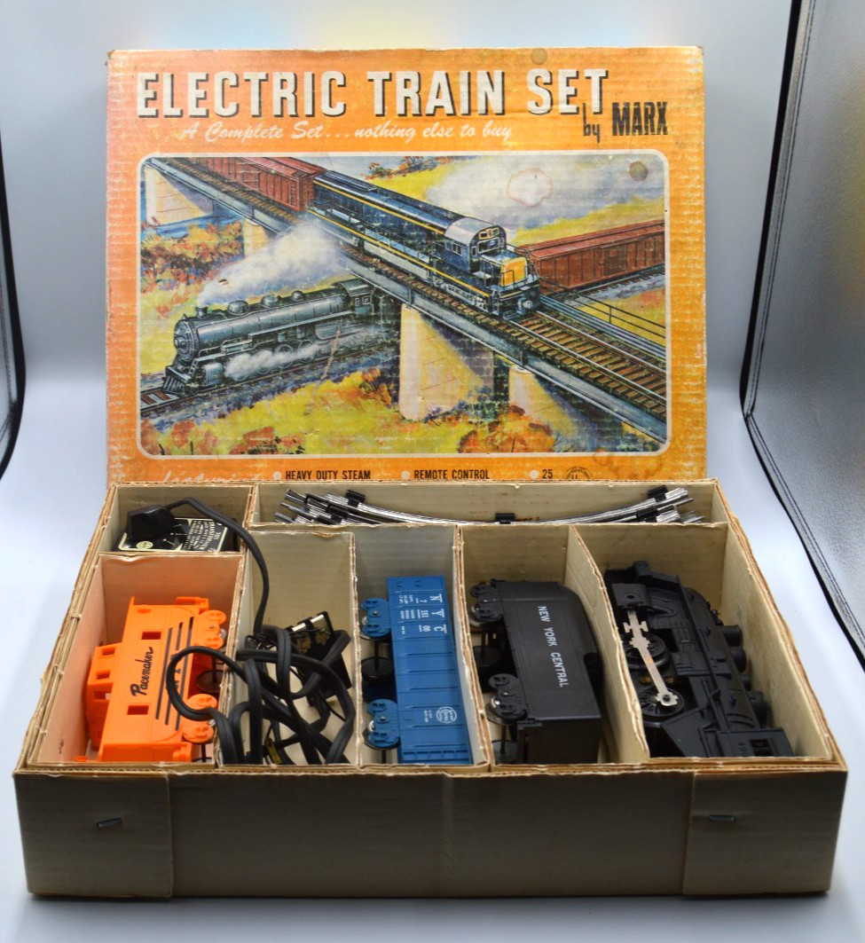 MARX Train Set 4205 Vintage Boxed 25watt USA Made 1960s NY Central Tested Works!