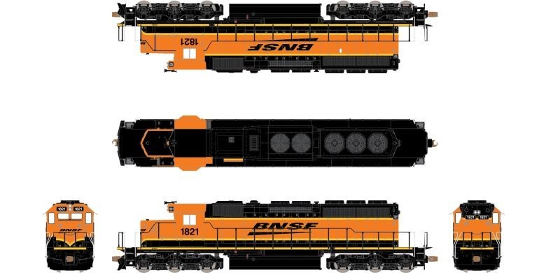 HO ScaleTrains Operator SXT10370 BNSF Railway EMD SD40-2 #6821 H3 Scheme