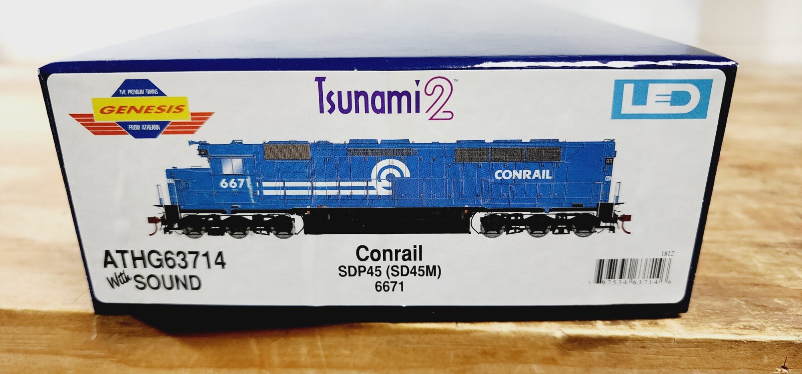 ATHEARN GENESIS HO G63714 CONRAIL RR SDP45 (SD45M) #6671 Tsunami 2 Sound & DCC