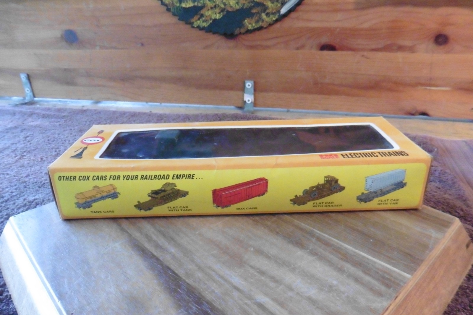 Vintage Cox HO U.S. Army #4825 Flat Car with Road Grader #615070 Original Box