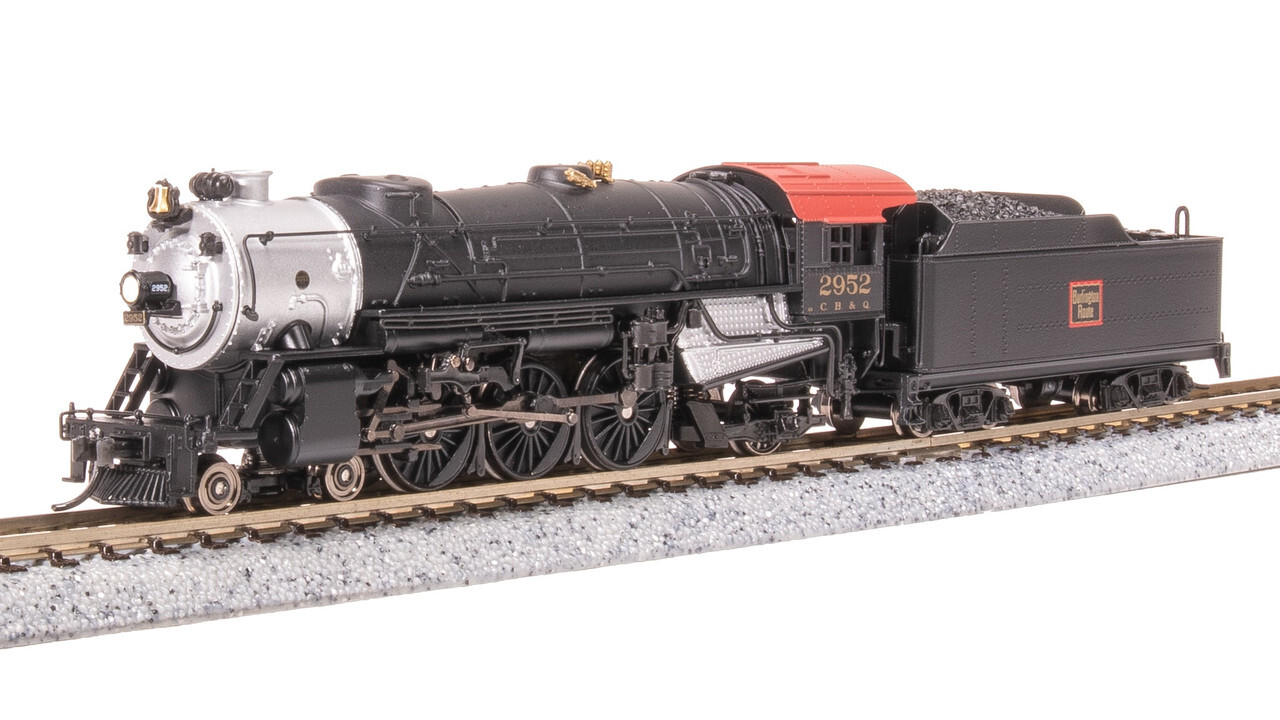 Broadway Limited 7985 N Scale CBQ Heavy Pacific 4-6-2 Steam Locomotive #2952