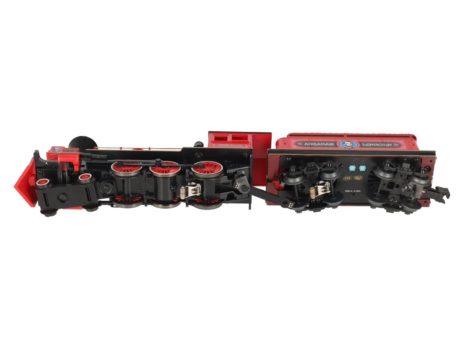 MTH 30-1591-1 O Abraham Lincoln 4-6-0 Ten Wheeler Steam Loco & Tender #16 w/PS3