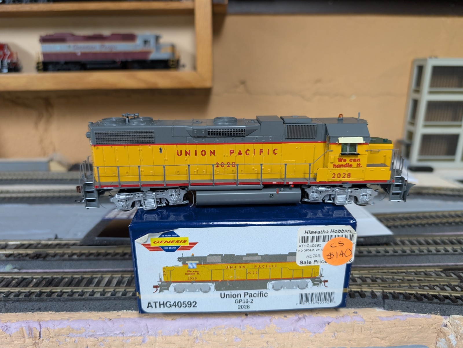 CS ATHEARN GENESIS GP38-2 UP UNION PACIFIC #2028 – NON SOUND/DCC – G40592