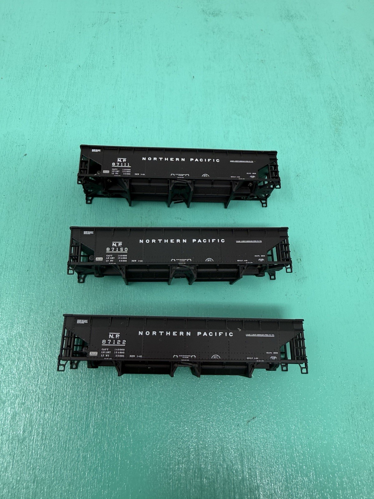 Atlas N – Hart Ballast Car – No Trucks No Package – NP Northern Pacific Set Of 3