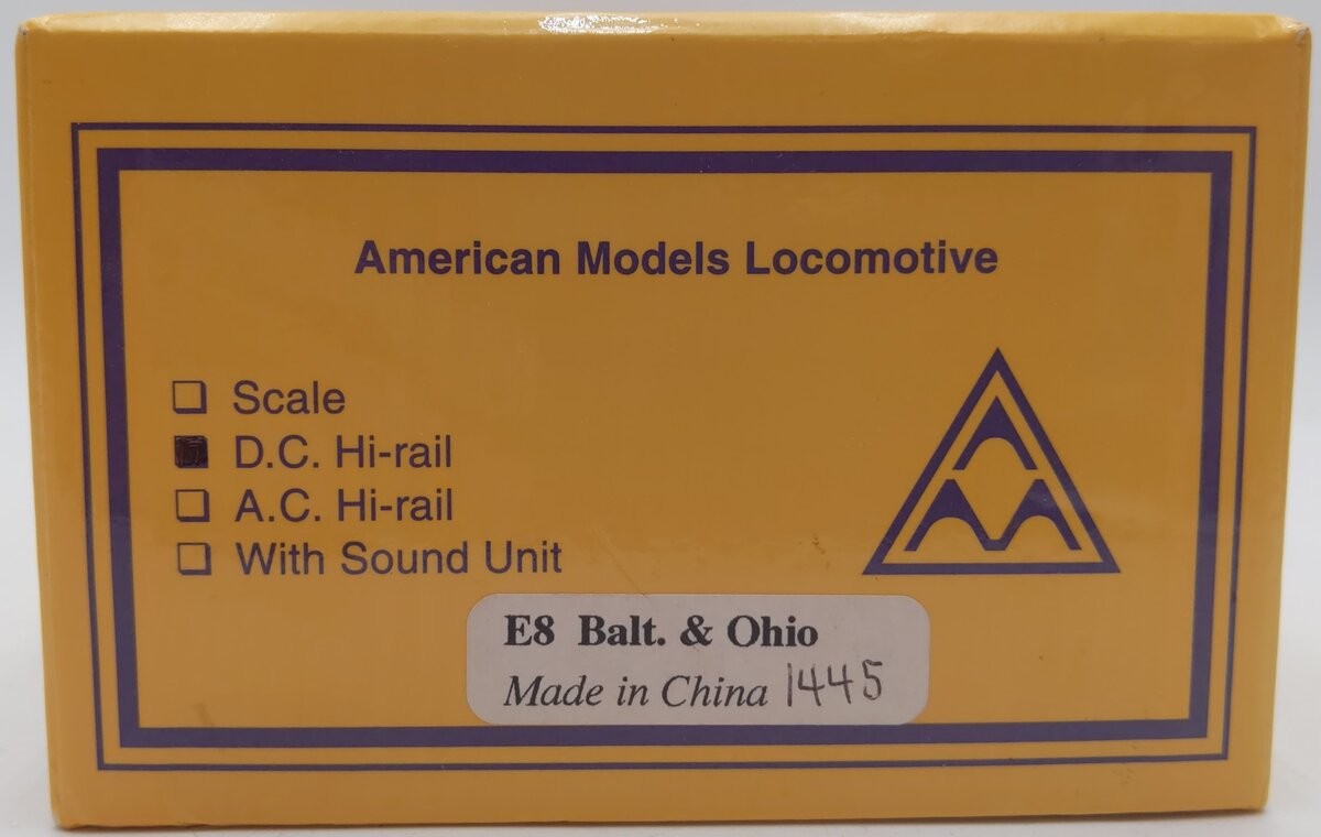 American Models S Gauge E8 Baltimore and Ohio Diesel Locomotive #1445 EX/Box