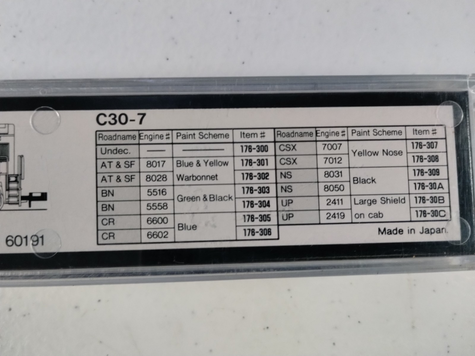 KATO 176-309 GE C30-7 Norfolk Southern #8031 N-Scale DC
